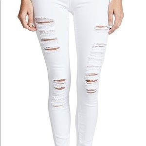 Frame Le Skinny de Jeanne Torn White Jeans